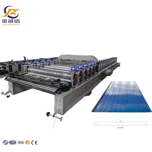 <strong>Used</strong> JCX PPGI Steel Bottom Plate Roll Forming Machine Roof Wall Tiles PLC Control System Pump 1200mm Building Construction - Product Image 1
