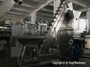 Machine de remplissage et d'emballage semi-automatique VTOPS-2DC-2K pour graines, riz, sucre, café, granulés, avec pesage vibratoire - Product Image 3