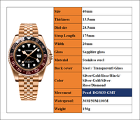 Montre mécanique automatique pour homme, étanche, luxe, or, logo personnalisé, montre-bracelet 5833, fournisseur OEM