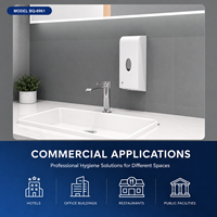 AOLQ Distributeur de savon en spray liquide moussant à capteur automatique infrarouge en plastique ABS mural commercial pour bureau d'hôtel
