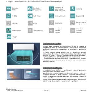 Climatiseur mural split 12000 BTU HB25XU0AG WiFi, efficacité énergétique A++, réfrigérant R32, usage domestique, mode veille A - Product Image 2
