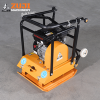 Nouvelle Plaque Compacteuse Autoportée ZUJI PC80 à Moteur Essence 6.5HP 5600 tr/min 20cm 570x450mm Haute Efficacité Certifiée CE