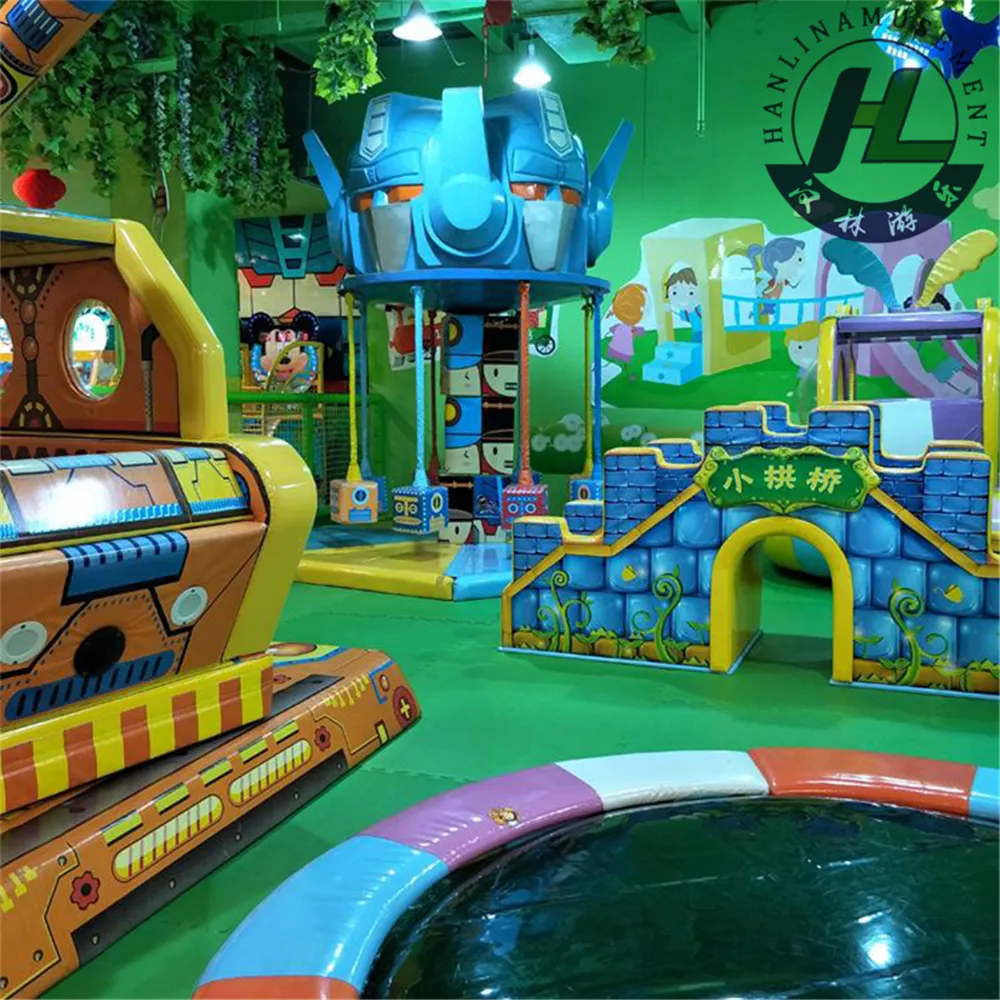 Parque infantil interactivo con temática de jungla forestal para niños, parque infantil para Interior y Comercial