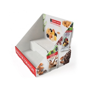 Supermarket Custom Printed Foldable Eco-friendly Corrugated Counter Display <b>Box</b> for Food for Potato Snack and Nuts - Product Image 3