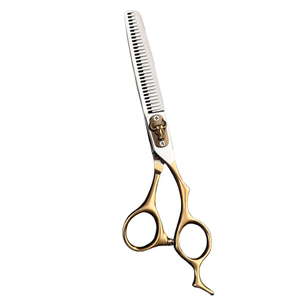 Ciseaux de coiffure professionnels pour gauchers, ronds, pour coupe et soin des cheveux, droits, en acier inoxydable japonais, pour papeterie et coiffure - Product Image 1