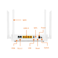 C-data FD624TS3-R880s WiFi 6 VoIP Gateway 10G 3000Mbps 4GE 2POTS 2WIFI6 AX3000 XGSPON ONU