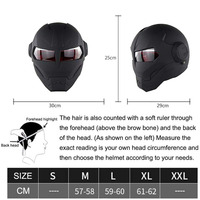Casque Iron Man DOT Predator pour moto Harley Davidson, casque intégral, cascos para moto, casque de moto rétro