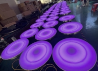 Lampe LED interactive RGB 3-en-1 étanche IP67 pour carrelage encastré, idéale pour décorer les parcs d'attractions et les pistes de danse