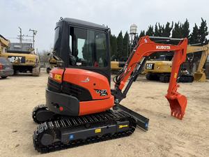 Mini-excavatrice sur chenilles Kubota U27 d'occasion, d'origine japonaise, 2,7 tonnes, petite pelle avec cabine pour travaux de jardinage, d'agriculture et de construction. - Product Image 3