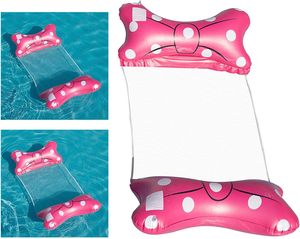 BMJ Chaise Flottante Gonflable Pliante en Bambou avec Nœud Mignon pour Piscine et Plage, Idéale pour la Détente Estivale Ultime 57x27.6 - Product Image 2