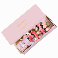 Boîte de rangement de luxe personnalisée avec logo imprimé, emballage de fleurs, boîte rectangulaire en carton rigide, gaufrage, laminage mat