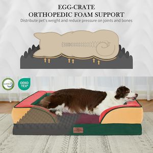 Letti per Cani di Taglia Grande Ortopedici Pieghevoli Lavabili Personalizzati in Memory Foam Confortevoli Calmanti alla Moda Vendita all'Ingrosso - Product Image 2