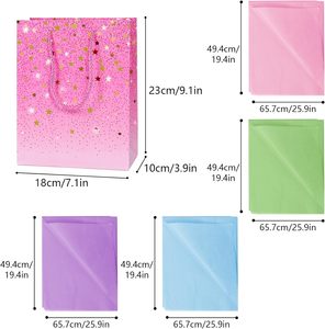 Sacs-cadeaux colorés pour filles et garçons Sac cadeau de joyeux <span class=keywords><strong>anniversaire</strong></span> pour décorations de fête d'enfants - Product Image 3