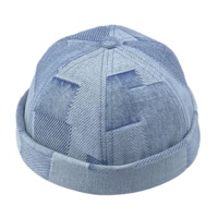 Gorro de Mezclilla Personalizado con Diseño Contratado, sin Visera, con Hebilla Trasera Ajustable