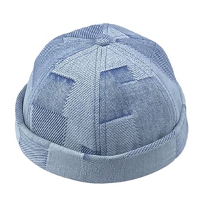 Cappello Senza Visiera in Jeans con Design Personalizzato e Fibbia Posteriore Regolabile - Product Image 3