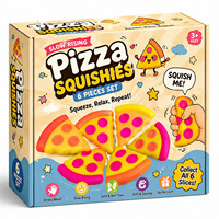 Ensemble de jouets squishy alimentaires variés (pizza, bâtonnet glacé, crème glacée) en TPR souple, anti-stress et sensoriel, coffret cadeau pour enfants et adultes, pour les fêtes
