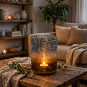 Bougeoir décoratif de Noël en verre vide, pot rond style hurricane, résistant à la chaleur, récipient en verre miroir pour la décoration intérieure - Product Image 3