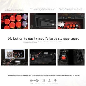 PXN-X9 Arcade Chiến Đấu Phím Điều Khiển Vua Của Máy Bay Chiến Đấu 98 Tương Thích Với Cho <span class=keywords><strong>PS4</strong></span> Cho Xbox Một Android PC Di Động Trò Chơi - Product Image 4