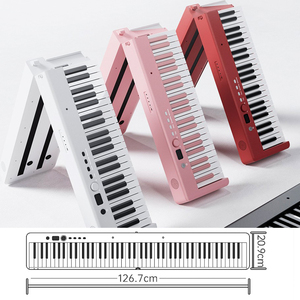 Piano numérique pliable 88 touches, clavier électrique portable avec Bluetooth MIDI rechargeable pour débutant - Product Image 6
