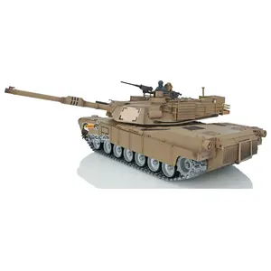 Refitted HengLong Factory 3918 M1A2 Abrams Metal Chassis Plastic Upper Hull RTR RC Tank 360 Turrent Rotating Smodking Effect TH