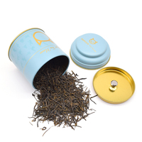 Boîte en métal ronde personnalisée pour bougies, thé, sucre ou café, avec double couvercle hermétique, emballage métallique vide sur mesure