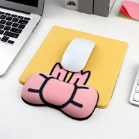 Alas Mouse Gaming Ergonomis Silikon Lembut 3D Penyangga Pergelangan Tangan untuk PC/Kantor Desain Anime Ukuran Besar Tersedia Tahan Air Awet