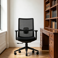 Chaise de bureau ergonomique en maille avec correction de posture, soutien lombaire, appui-tête réglable et roulettes en PU pour poste de travail à domicile ou au bureau