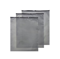 Sac à fermeture éclair coulissante semi-transparent en PE givré noir pour emballage de vêtements en plastique imperméable refermable