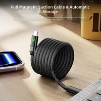 Kabel Data Pengisian Cepat Magnetik Tembaga Murni 240W PD100W untuk Tablet - Dual Type-C & untuk Konektor dengan Transfer Data
