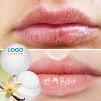 Baume à lèvres hydratant et réparateur de haute qualité en forme de balle de golf, parfum vanille, idéal pour les lèvres gercées – Excellent choix de cadeau OEM