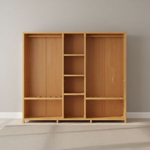 <span class=keywords><strong>Armoire</strong></span> Moderne Simple en Bambou pour Chambre à Coucher – Meuble Économique pour Logement Locatif, Rangement Durable et Anti-Poussière - Product Image 5