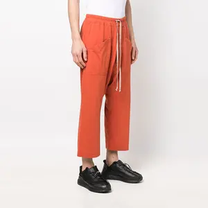 Custom soft cotton Pants Heavyweight French terry pants Baggy Sport Sweatpants drop crotch harem pants