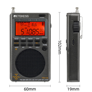 RetekeSS TR110 Portable Full Band Digital Radio 60x19x102mm With DSP Aviation VHF UHF SW FM MW CB WX Ham Receiver - Product Image 1
