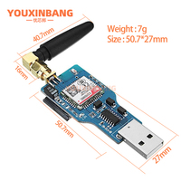 Modul USB ke GSM Quad-band GSM GPRS SIM800C, modul perpesanan SMS Bluetooth nirkabel dengan antena
