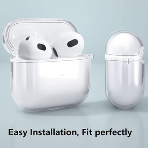 Funda Rígida Transparente para PC <span class=keywords><strong>2023</strong></span> con Gancho, Antigolpes, a Prueba de Golpes, Funda de Silicona para <span class=keywords><strong>Airpods</strong></span> 3 Pro 2 3 - Product Image 3
