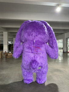 Saygo Nhà Máy Trực Tiếp Lễ Phục Sinh Cuộc Diễu Diễn Bunny Linh Vật Phù Hợp Với Inflatable Sang Trọng Dài Tai Tím Thỏ Trang Phục Cho Hiệu Suất Halloween - Product Image 2