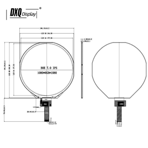 Pantalla Circular DXQ de 7 Pulgadas, Resolución 1080*1080, Interfaz MIPI, 500 Nits, 30 Pines, para Pantallas de Espejo LCD para Hogar Inteligente - Product Image 2