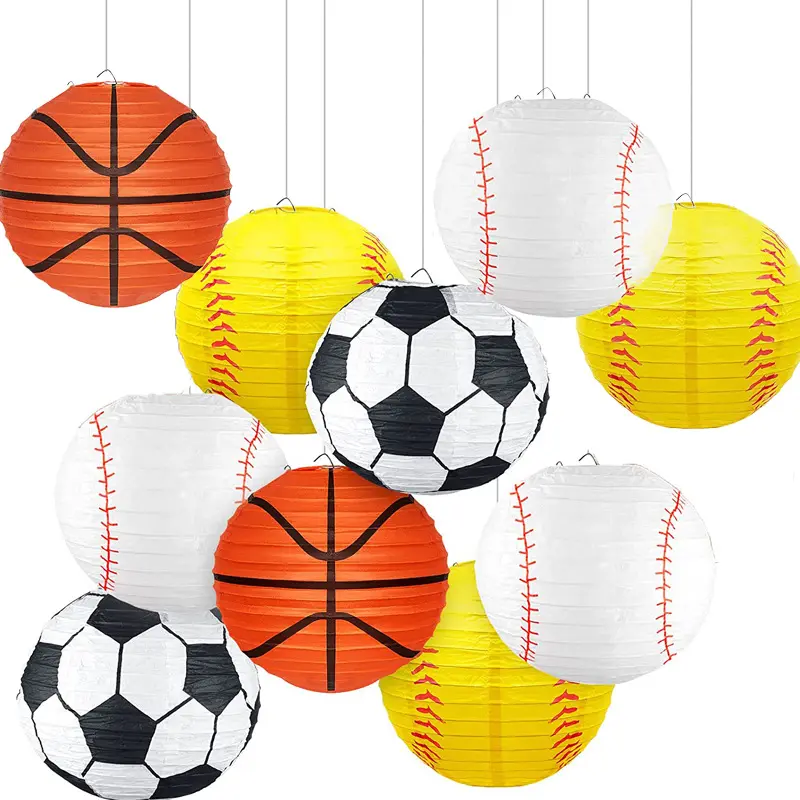 CY Wholesale 20cm30cm basketball rugby holiday party venue layout lanterns football birthday party decoration lanterns