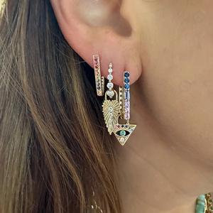 <span class=keywords><strong>Boucles</strong></span> <span class=keywords><strong>d</strong></span>'oreilles créoles en <span class=keywords><strong>argent</strong></span> 925 avec diamants CZ arc-en-ciel double face Gemnel, <span class=keywords><strong>boucles</strong></span> <span class=keywords><strong>d</strong></span>'oreilles dorées statement, bijoux à trois étages - Product Image 6