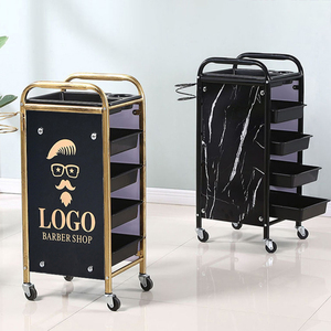 <span class=keywords><strong>Chariot</strong></span> de salon de coiffure détachable <span class=keywords><strong>Chariot</strong></span> d'or d'assistant de <span class=keywords><strong>coiffeur</strong></span> de spa avec roues universelles Cheveux sans enchevêtrement - Product Image 1