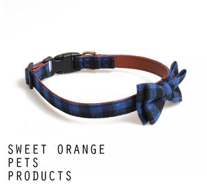 OT ALE EW Fashion Weed Ecolorful colorful colorido ajustable de seguridad hilo de algodón clásico escocés teñido con pajarita <span class=keywords><strong>collar</strong></span> a cuadros para perros y Mascotas - Product Image 2