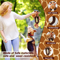 Jouets interactifs pour chiens à tirer la corde, anneau de dentition durable, jouets en corde tressée pour chiens de petite, moyenne et grande taille, jouets qui couinent