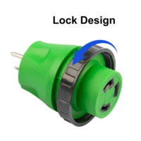 Adaptateur de générateur de camping-car S20 3 broches 15 Amp à 30 Amp avec connecteur de verrouillage, adaptateur de générateur de camping-car 5-15P à L5-30R 125 volts AC