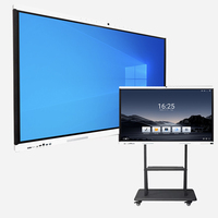 Tableau blanc électronique LCD 4K de 55 pouces avec fonction tactile IR 20 points pour l'école et l'enseignement en ligne