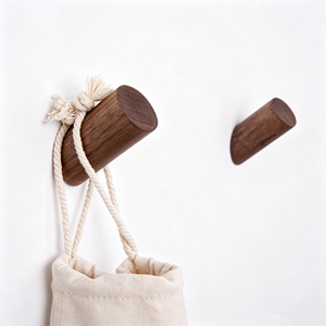 Porte-manteau mural simple <span class=keywords><strong>en</strong></span> <span class=keywords><strong>bois</strong></span> de hêtre <span class=keywords><strong>naturel</strong></span>, style campagnard, nouveau produit - Product Image 4
