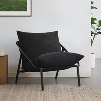 Fauteuil personnalisé multicolore moderne et confortable avec structure en métal Canapé simple Longe Fauteuils surdimensionnés de salon d'hôtel pour le salon