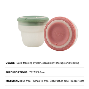 Vente directe de pots de sevrage manuels en PP biodégradable et recyclable, réutilisables pour un rangement et une alimentation pratiques - Product Image 6