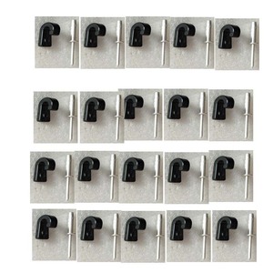 Gancho de plástico negro con forma de J, 20 unidades, para kayak, tienda de campaña, uso industrial general - Product Image 3