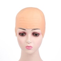 Bonnet chauve d'Halloween Peau chauve Tête épaisse en latex Tête de mort Perruque chauve Chapeau de déguisement Halloween Cosplay Chapeaux pour enfants et adultes