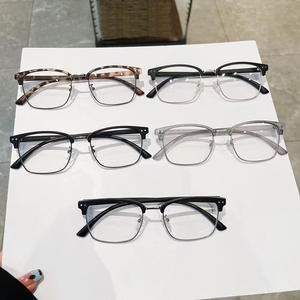 M2-2211 Monturas de Gafas Rectangulares para Hombre, Montura Completa, Lentes de PC con Protección Anti Luz Azul, para Rostros Grandes, Estilo Ejecutivo - Product Image 5